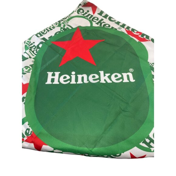 Heineken Logo Printed Green & White Promotional Scarf With Red Star Design - Picture 3 of 4
